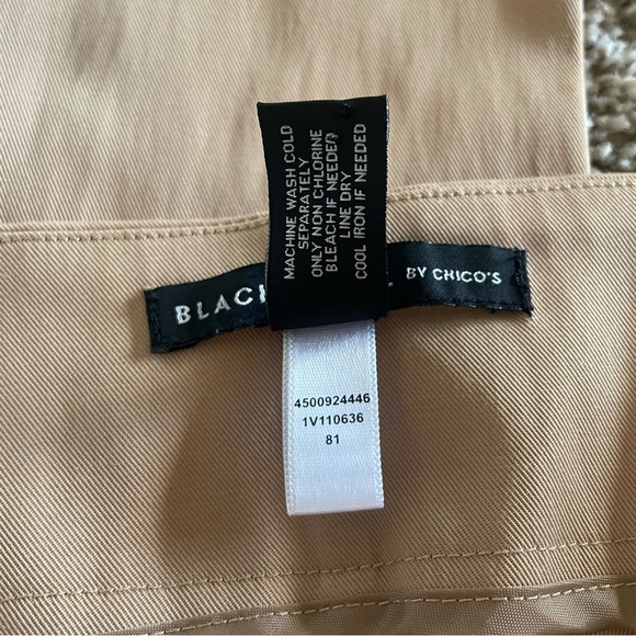 🚨Chico’s Black Label Pleated Trouser Pants Women’s M (10) Tan Slacks Office Work - Picture 13 of 14